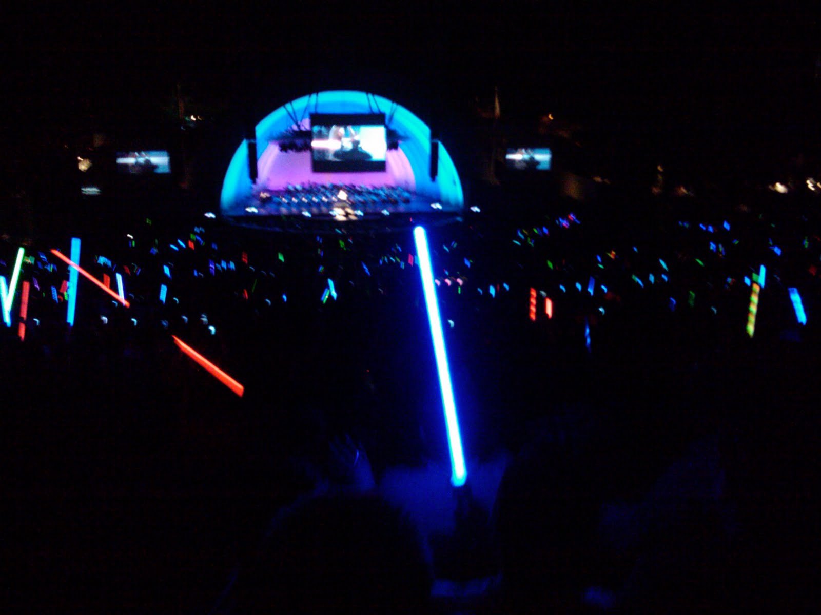 Image result for lightsabers hollywood bowl